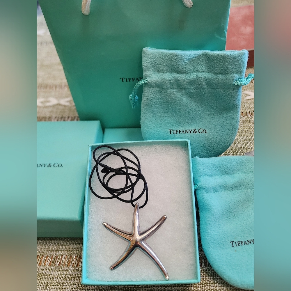 Tiffany & Co. Silver Starfish Pendant Necklace